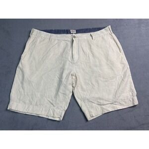 Faherty Shorts Mens 38 Beige‎ Malibu Chino Linen Cotton Casual 9.5" Beach Preppy